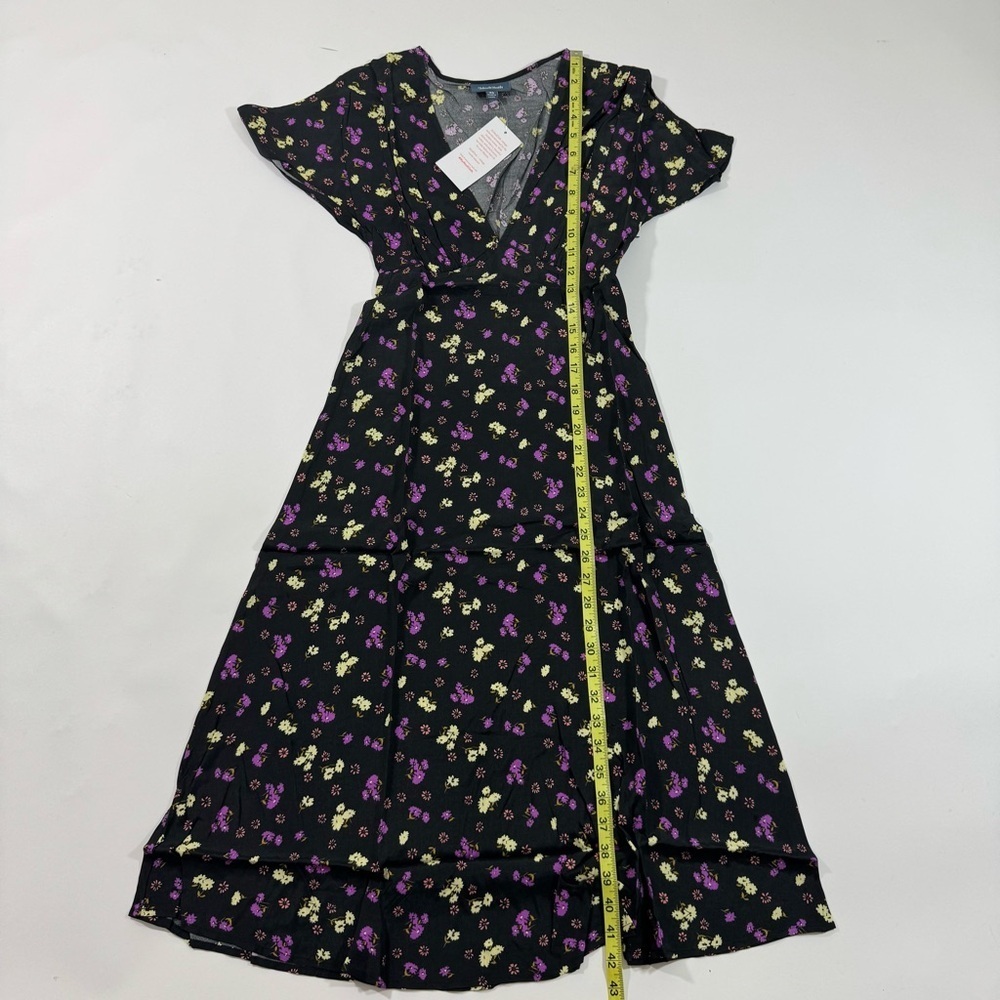 New ModCloth Take the Plunge Midi Dress Black Floral - Picture 7 of 7